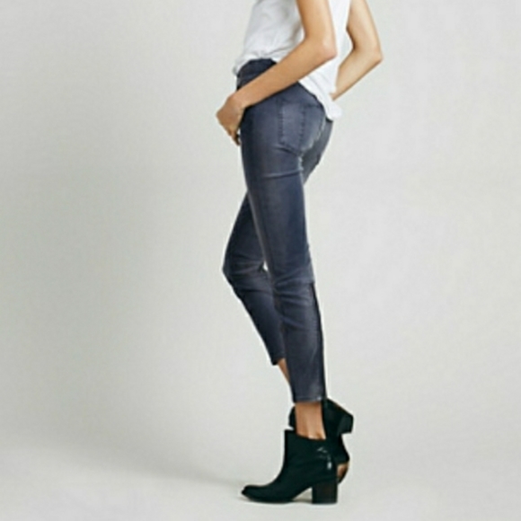 Free People Denim Gray Jeans Zip Up Legging Size 26 - Picture 2 of 11